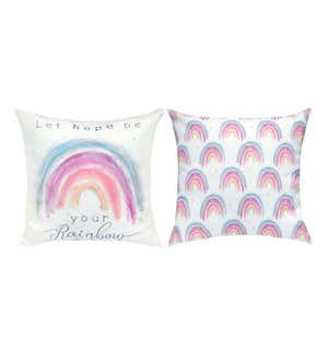 Let Hope Be Your Rainbow Polyester Throw Pillow