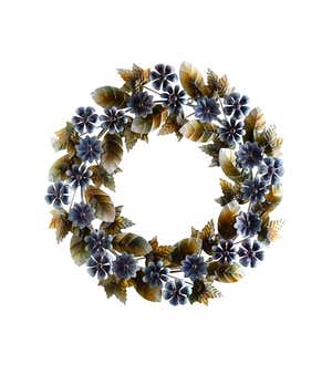 Cornflower & Chicory Metal Wreath