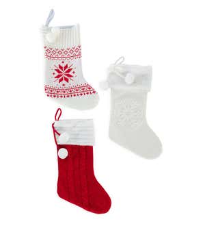 Knitted Stockings, Set of 3