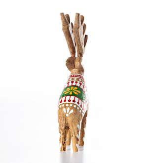 Hand-Carved and Painted Reindeer