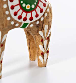 Hand-Carved and Painted Reindeer