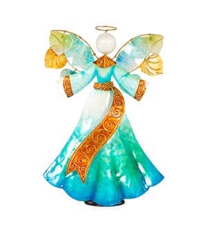 Capiz Shell Tabletop Angel with Stunning Details