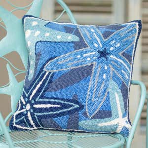 Blue Starfish Polypropylene Accent Pillow