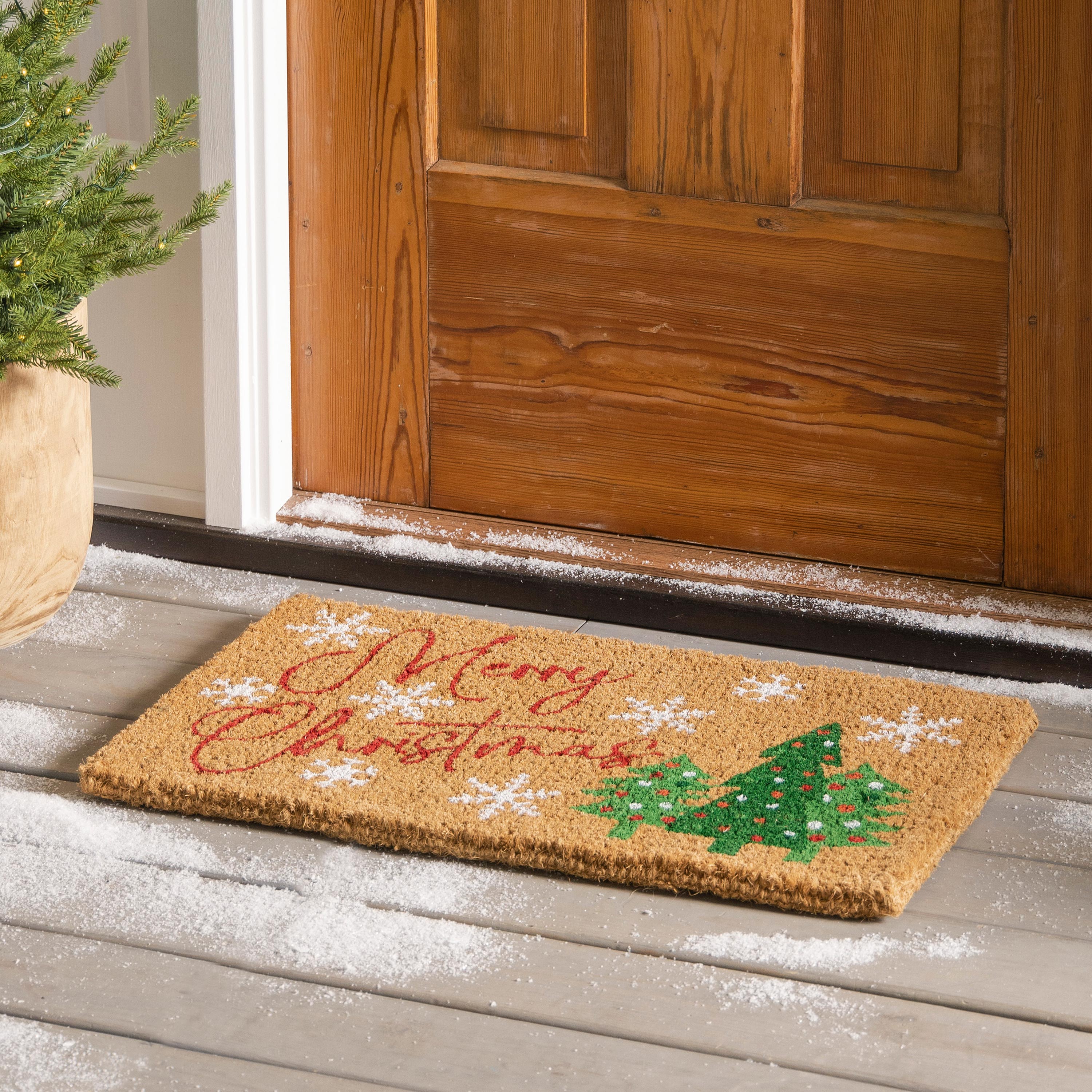 Christmas Doormat Holiday Door Mat Winter Christmas Deer Indoor