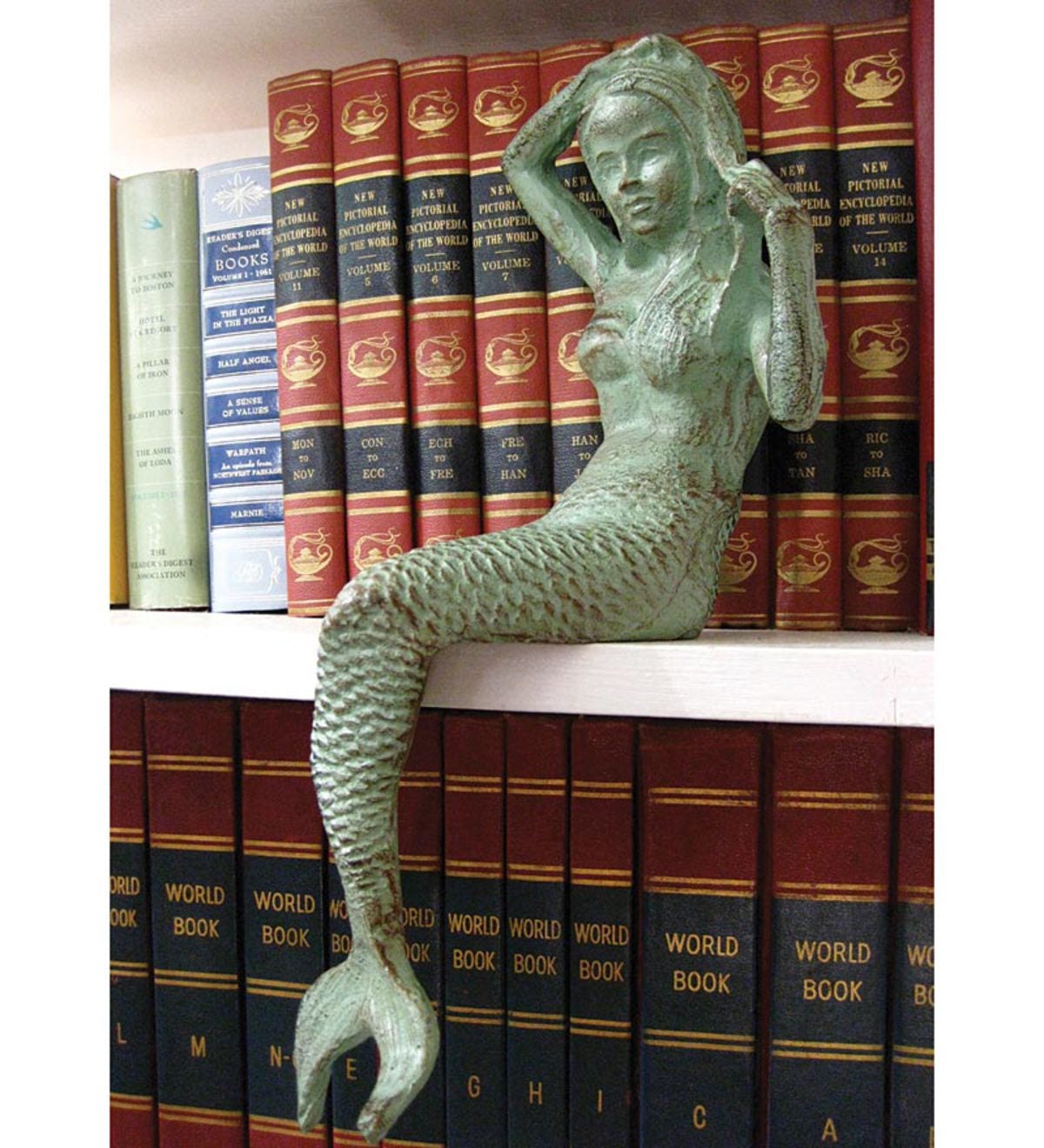 Nautical Beauty Cast-Iron Mermaid Statue