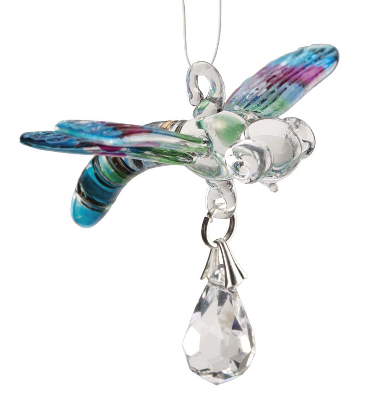 Glass Dragonfly Suncatcher - Pastel