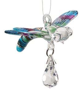 Glass Dragonfly Suncatcher - Pastel