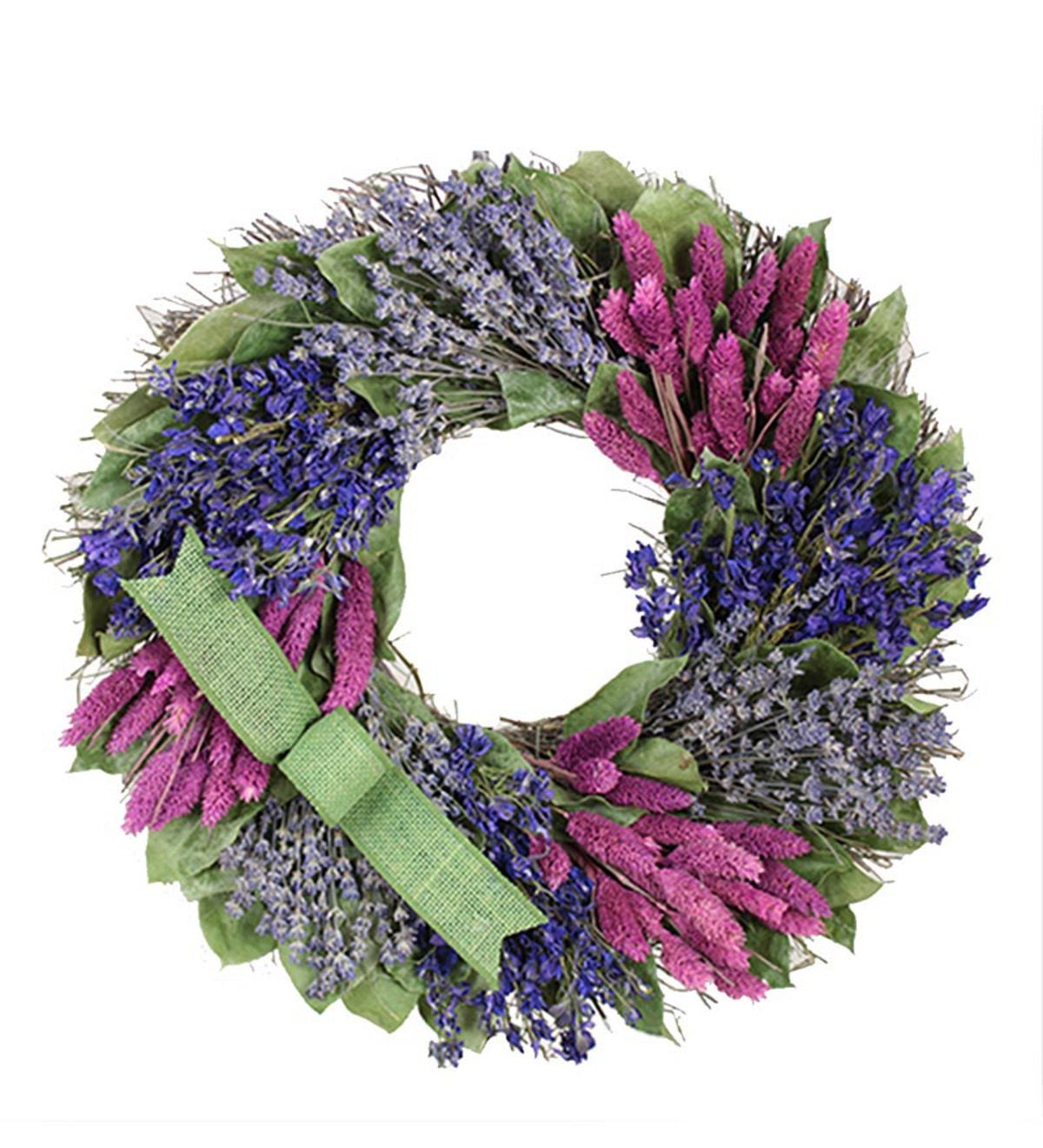 Purple Spring Floral Wreath