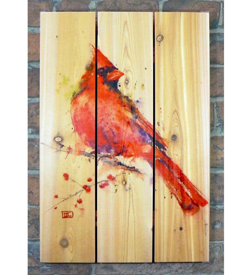 Handcrafted Red Cardinal Wood Wall Art by Gizaun Art™