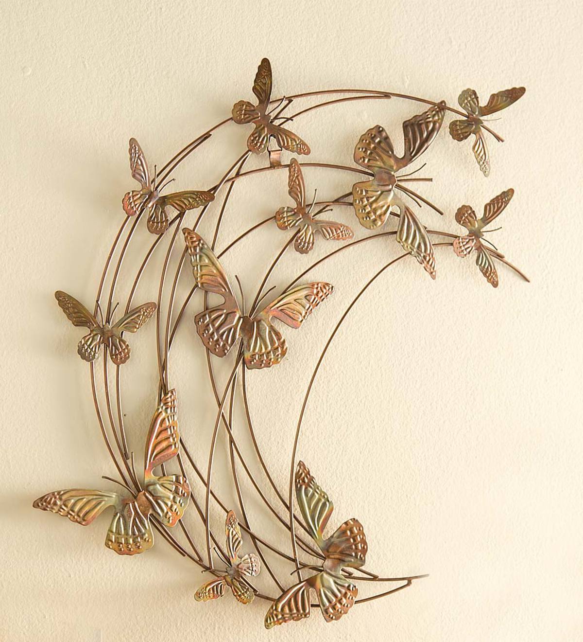 Copper-Colored Butterflies Wall Art