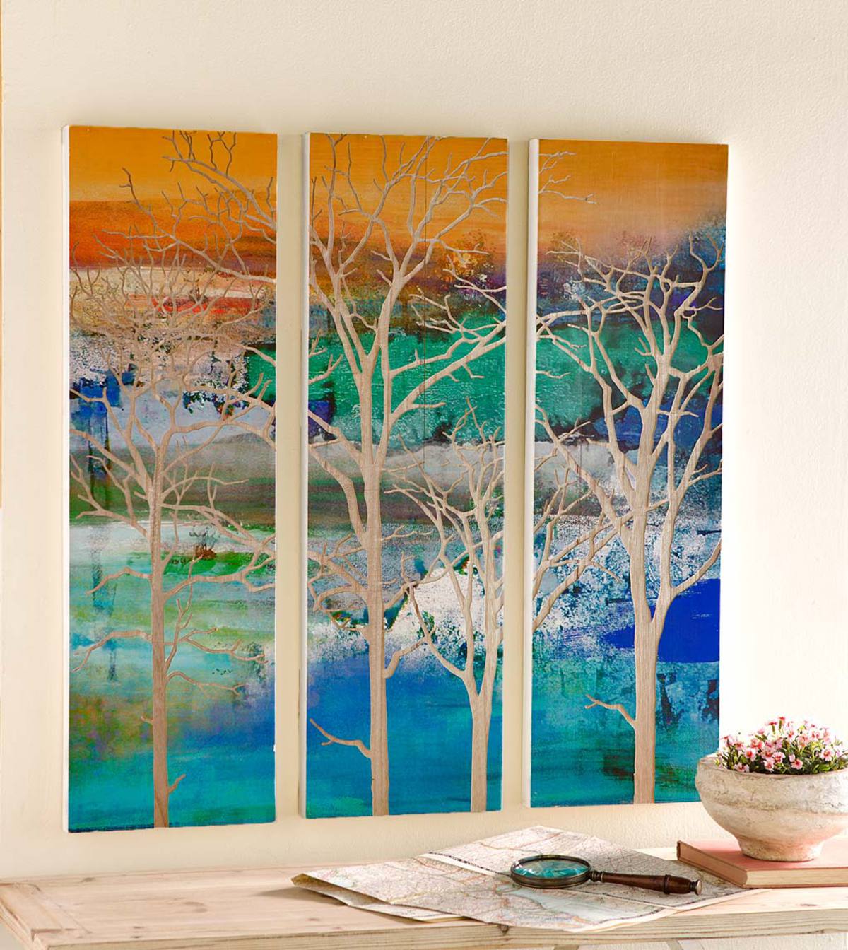Three Panel Tree Wall Art