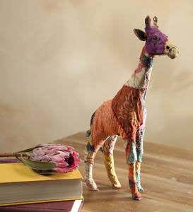 Vintage Sari Giraffe Sculpture