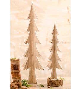 Wooden Tabletop Trees, Set of 2