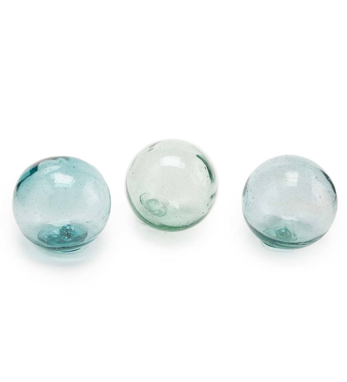 Sea Glass Globes, Set of 3