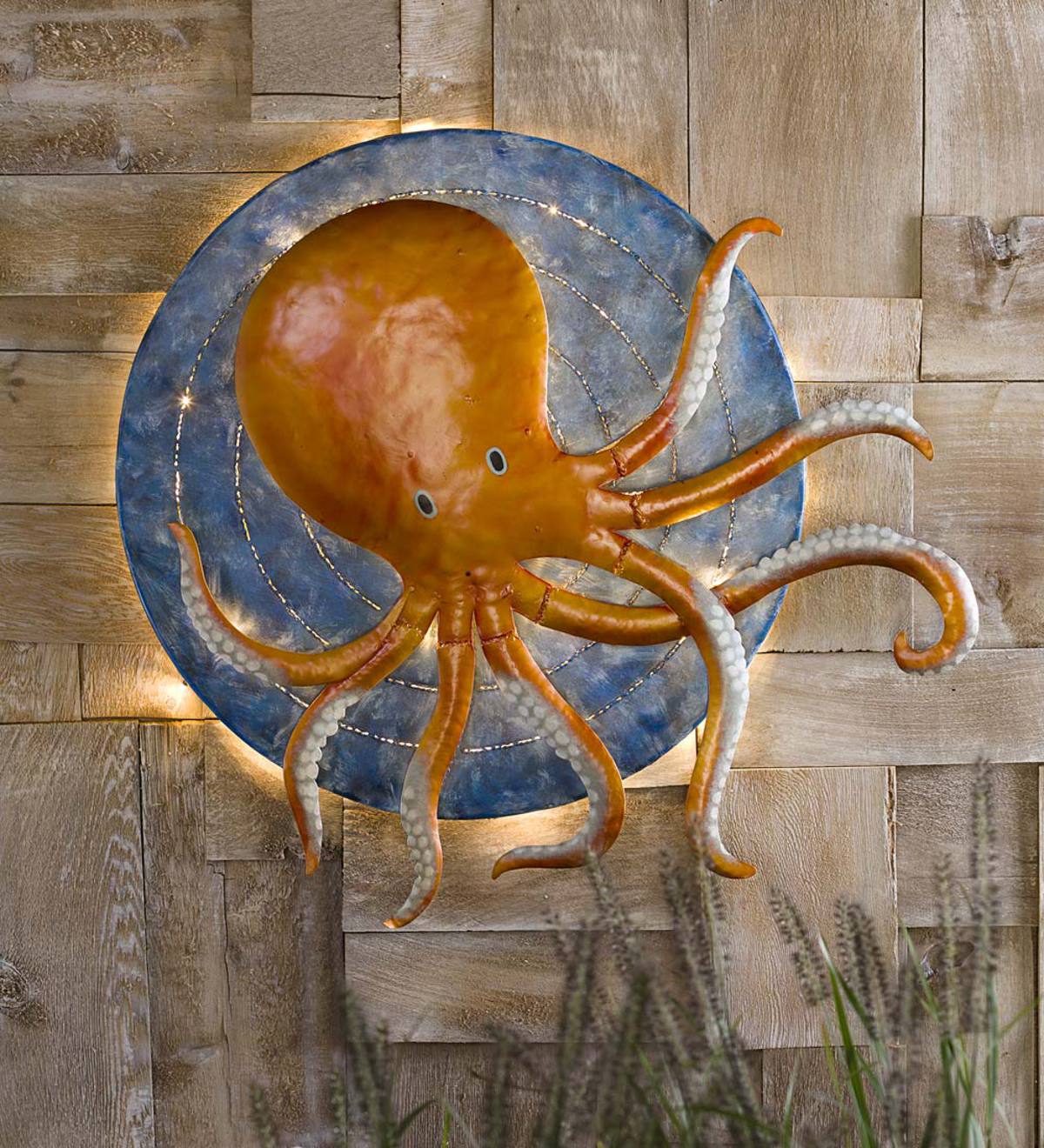 3D Octopus Metal Wall Art