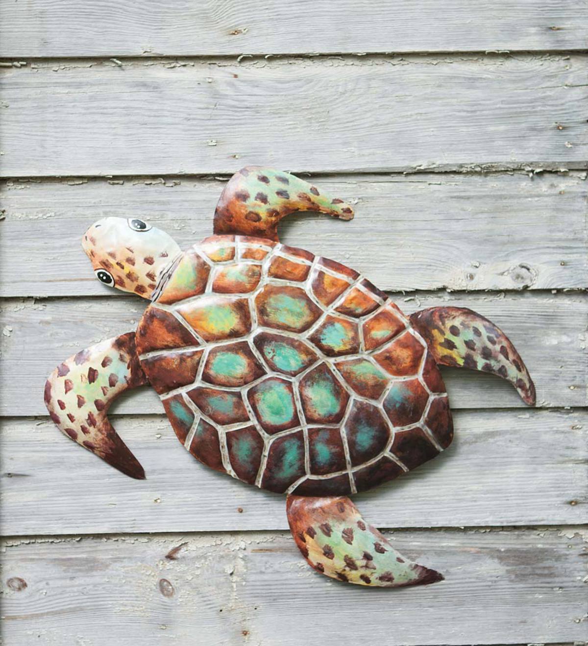 Metal Sea Turtle Wall Art