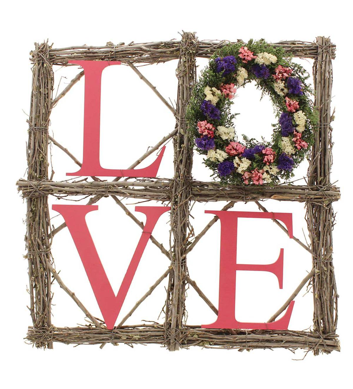 LOVE Sign with Miniature Wreath