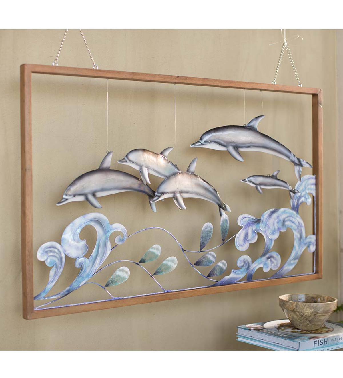 3-D Metal Dolphin Wall Art