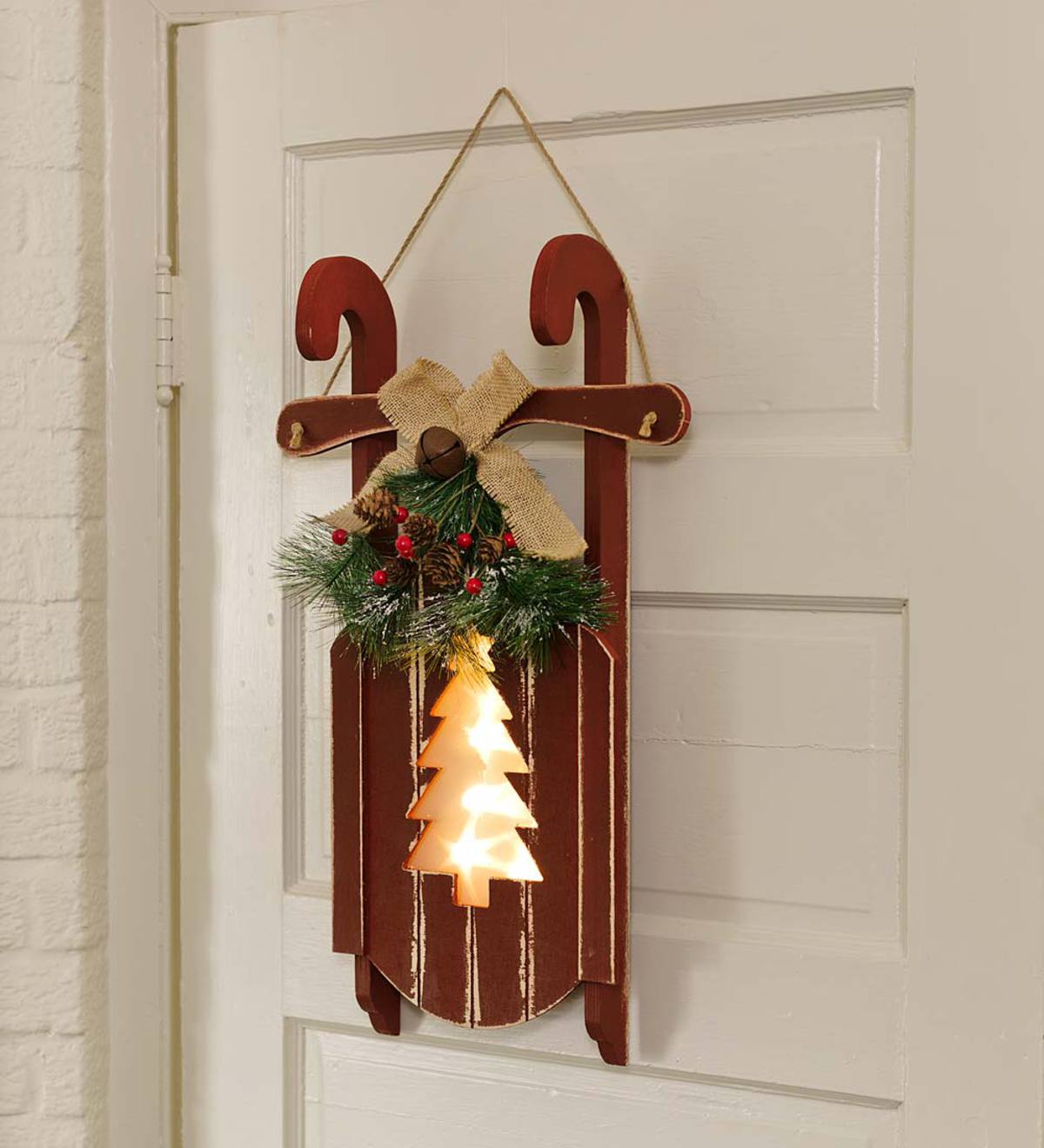 Lighted Sled Decoration - Red