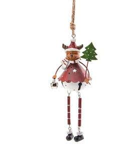 Metal Christmas Ornament with Bell, Set of 3
