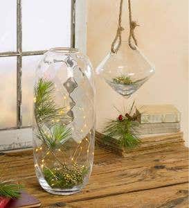 Glass Vase with Rope Hangers