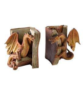 Fighting Dragon Bookends