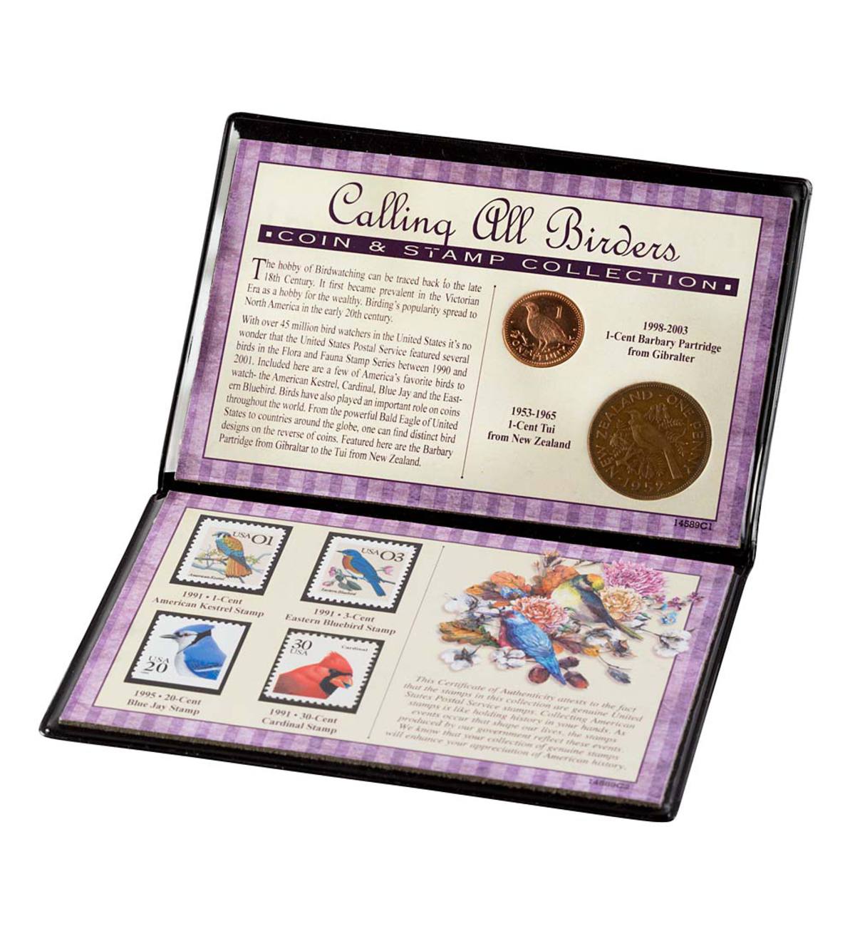 Birds Coin and Stamp Collection
