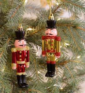 Nutcracker Ornaments, Set of 2