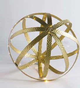Metal Sphere Ornaments, Set of 3