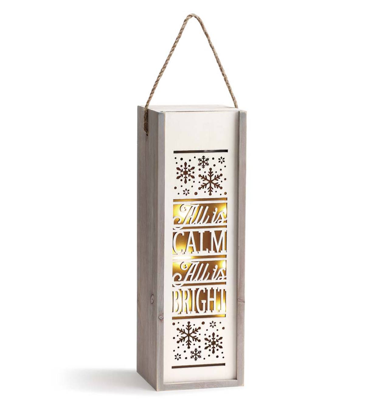 Festive Box Lantern - All is Bright
