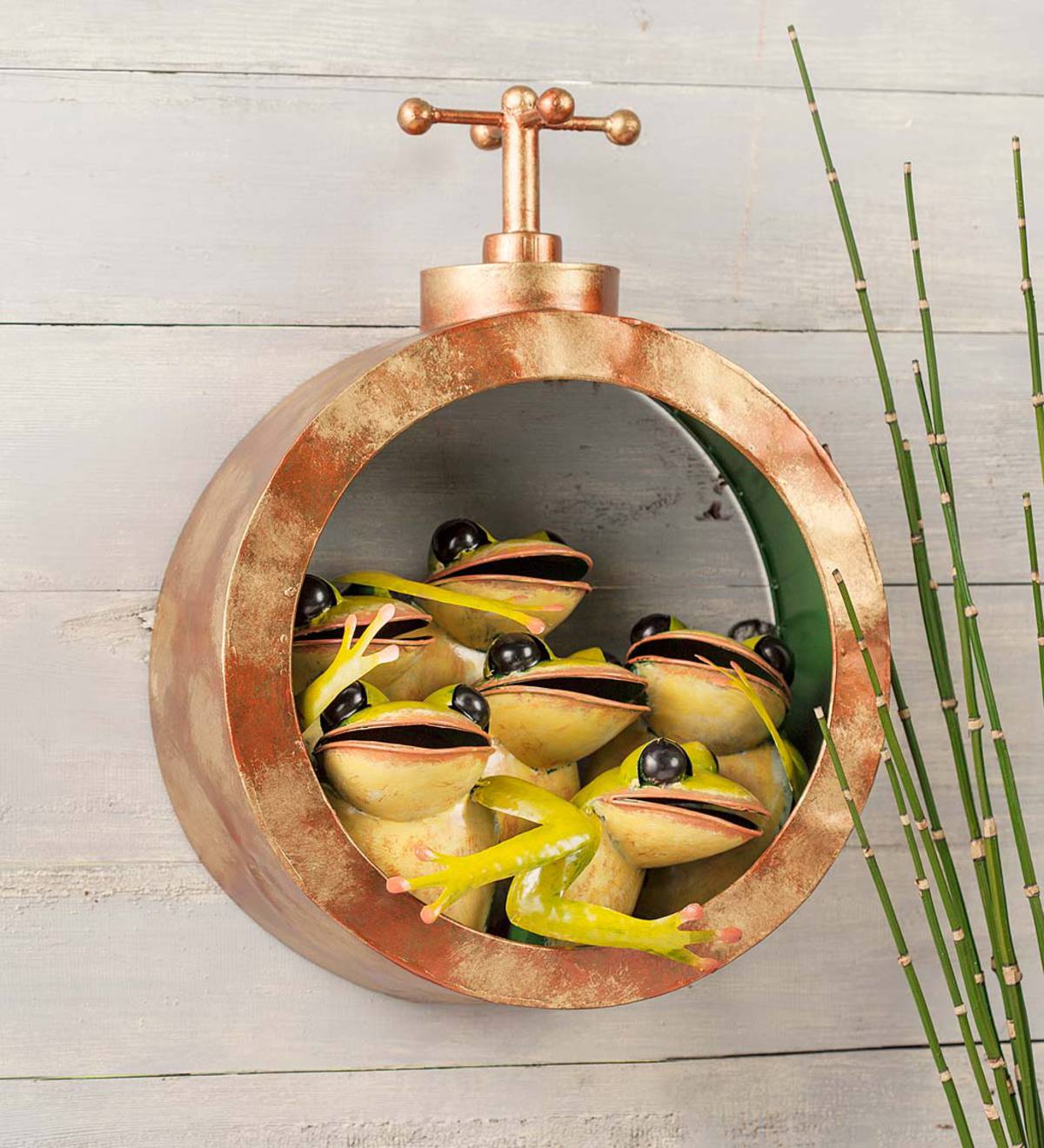 Frogs in a Pipe Wall Art