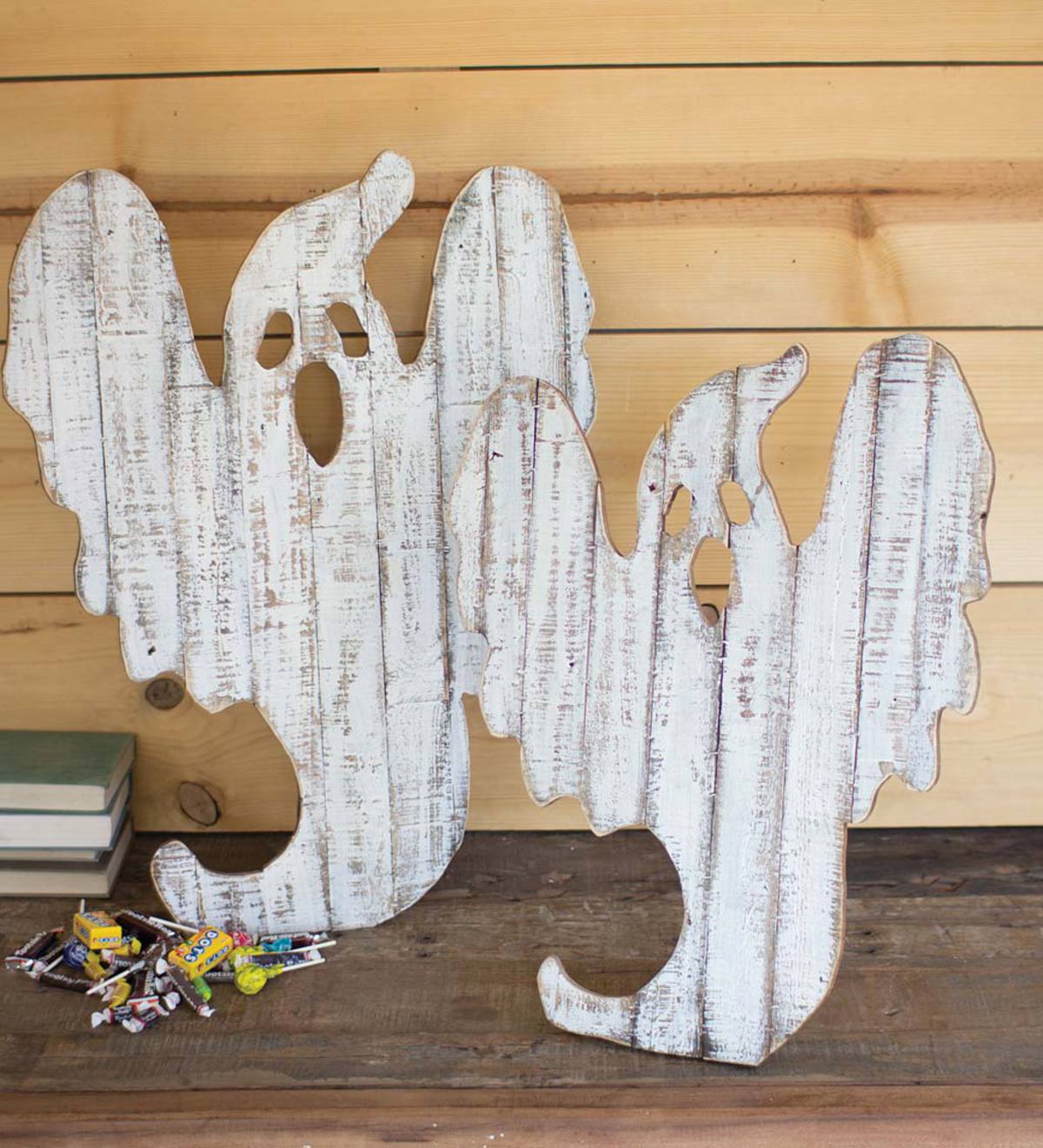 Reclaimed Wood Ghosts, Set of 2