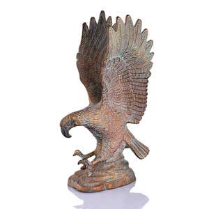 Handcrafted Recycled Aluminum Bald Eagle Statue