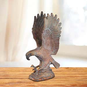 Handcrafted Recycled Aluminum Bald Eagle Statue