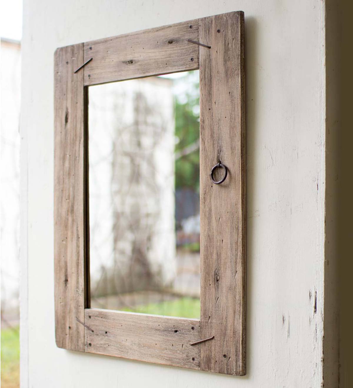 Wood-Framed Mirror