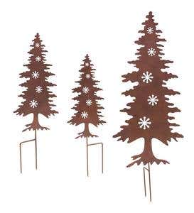 Rust-Finished Silhouette Stakes, Set of 3