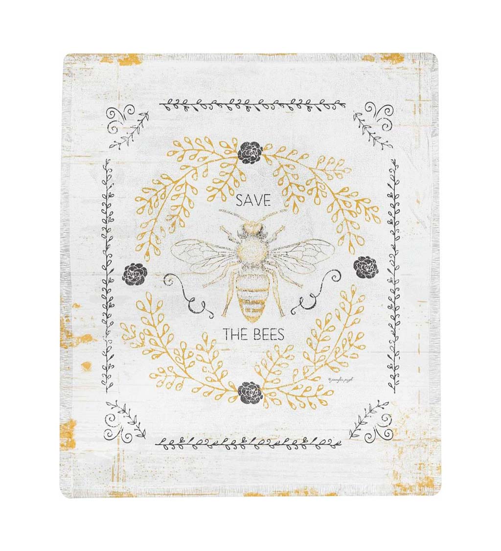 Save the Bees Polyester Throw Blanket