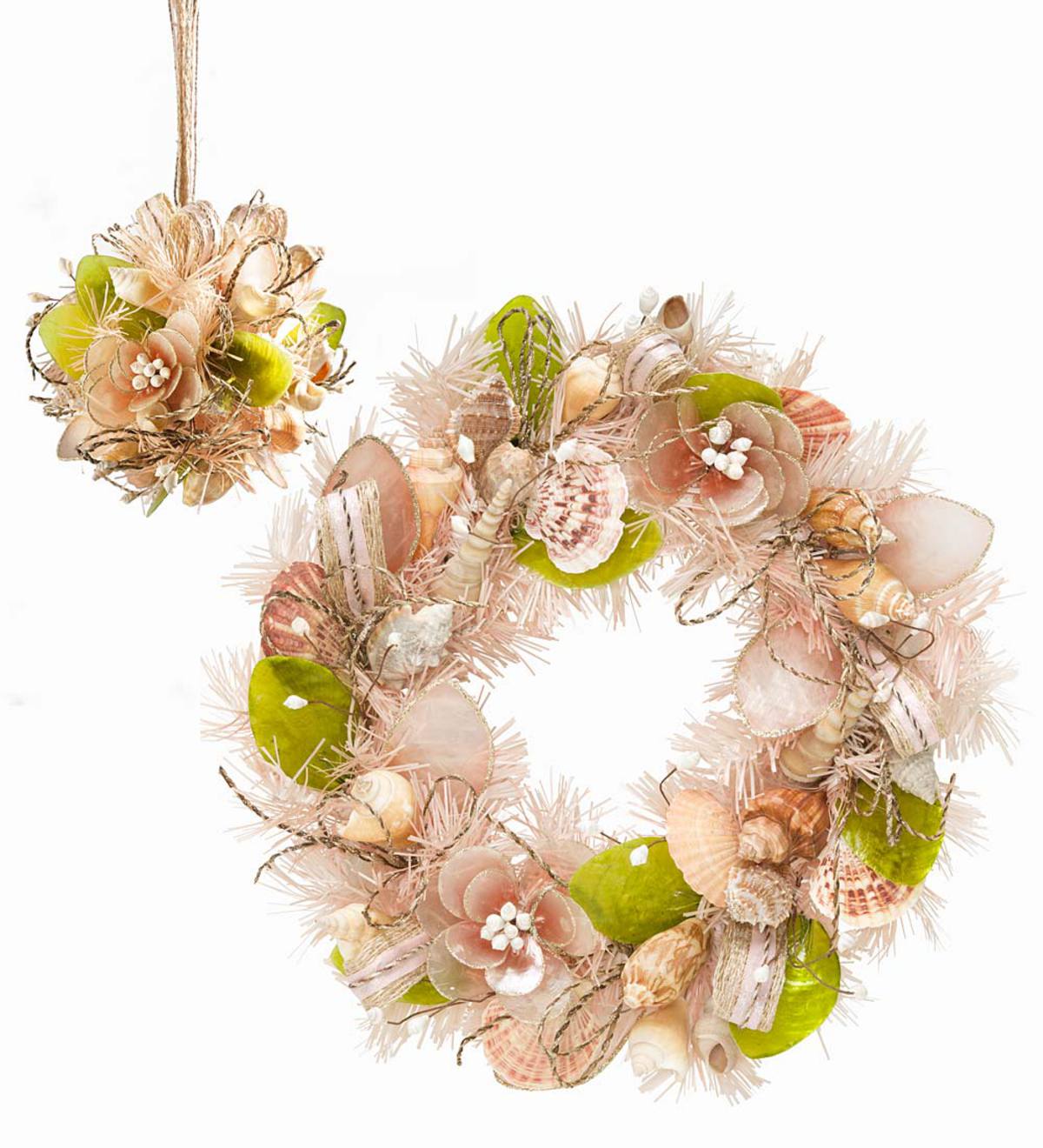 Floral Shell Wreath
