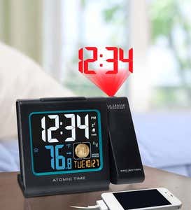 Atomic Projection Alarm Clock with Moon Phase by La Crosse Technology®