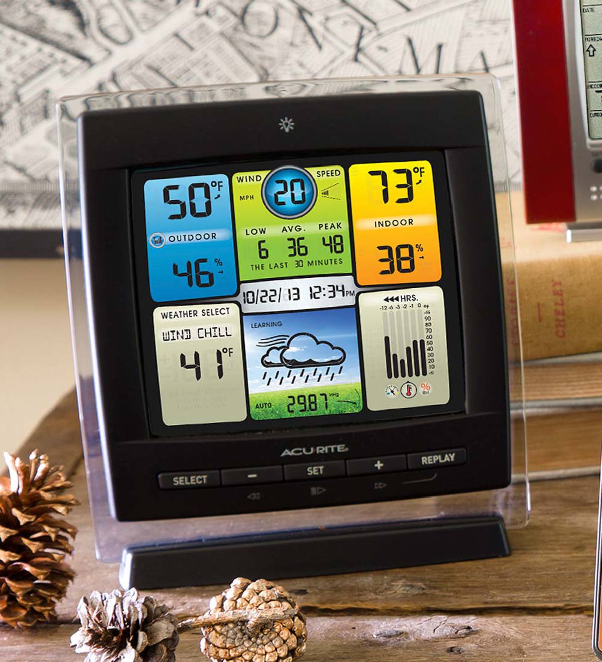 AcuRite® 3-in-1 Weather Center with Color Display