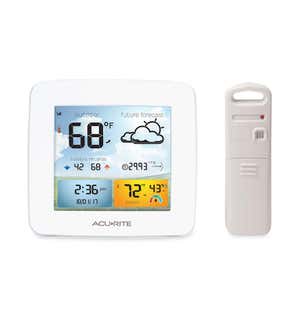 AcuRite Compact Color Weather Forecast Station with White Frame
