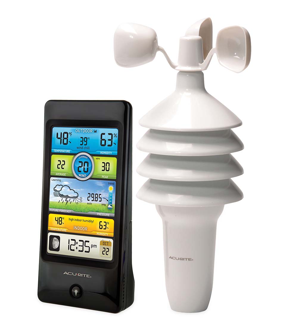AcuRite Compact Digital Wind Speed Forecaster with 3-in-1 Remote Sensor