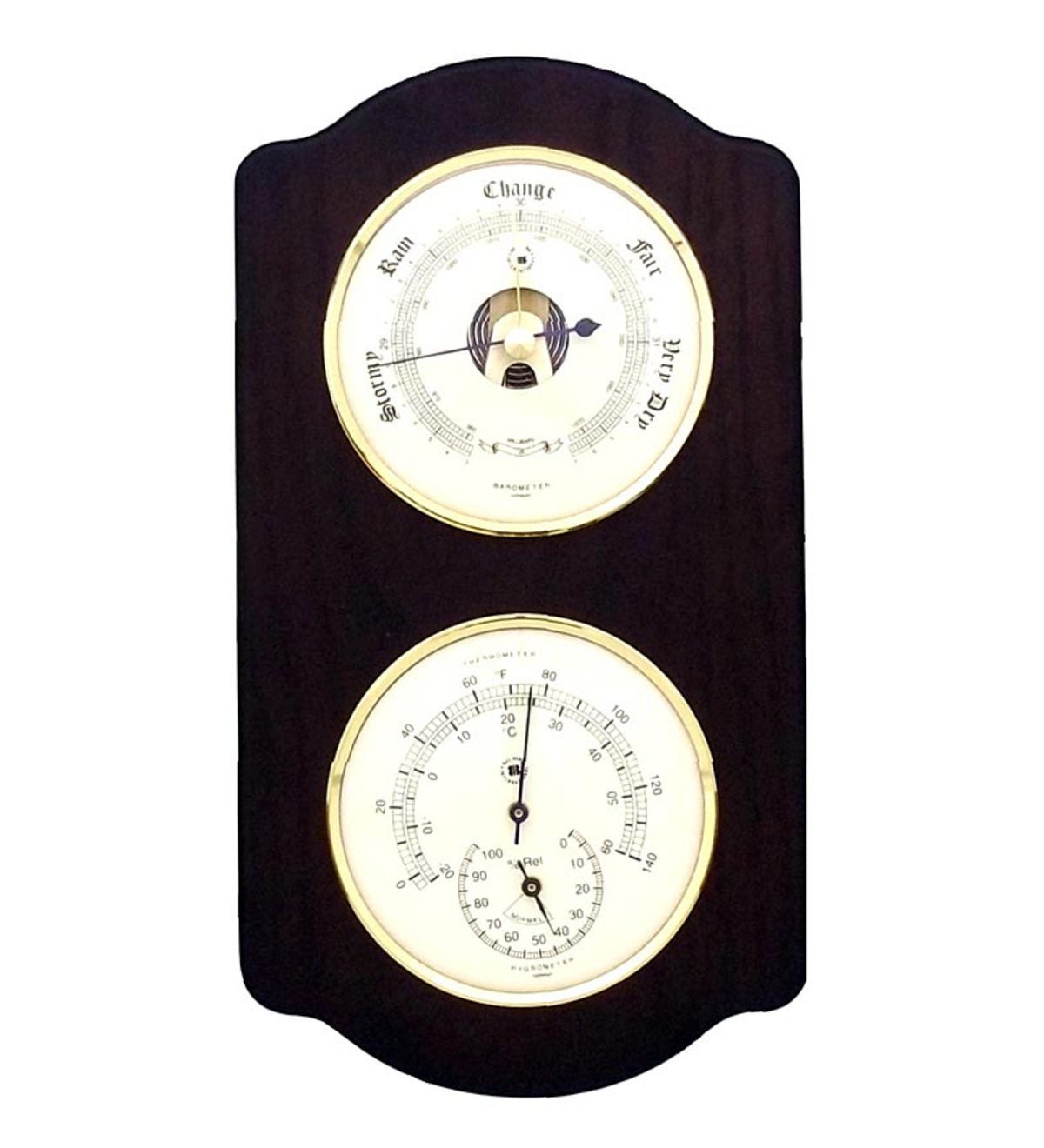 Wall Mount Weather Station With Clock, Barometer, Thermometer And  Hygrometer
