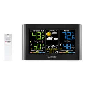 Horizontal Color Display Full-Function Weather Station with Wireless Remote Sensor