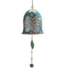 Whispering Bell Wind Chime - Blue Ginkgo Bell