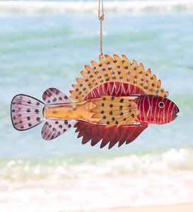 Recycled Bottle Fish Garden Sculpture - Angelfish