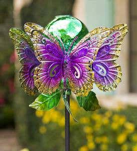 Butterfly Spinner with Mercury Glass Orb