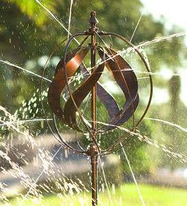 Bronze-Colored Hydro-Ball Water Wind Spinner