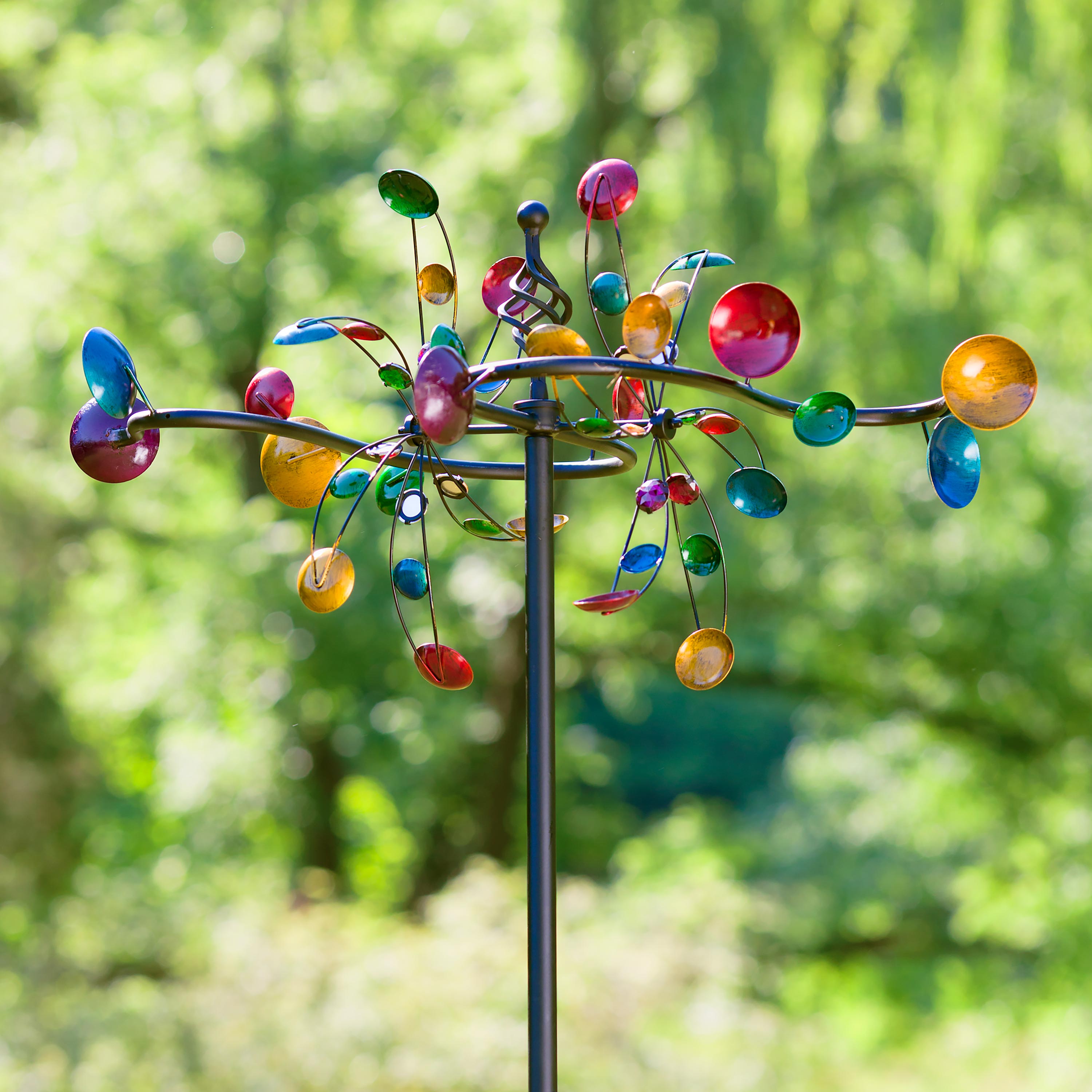 Multi-Colored Multi-Directional Metal Wind Spinner