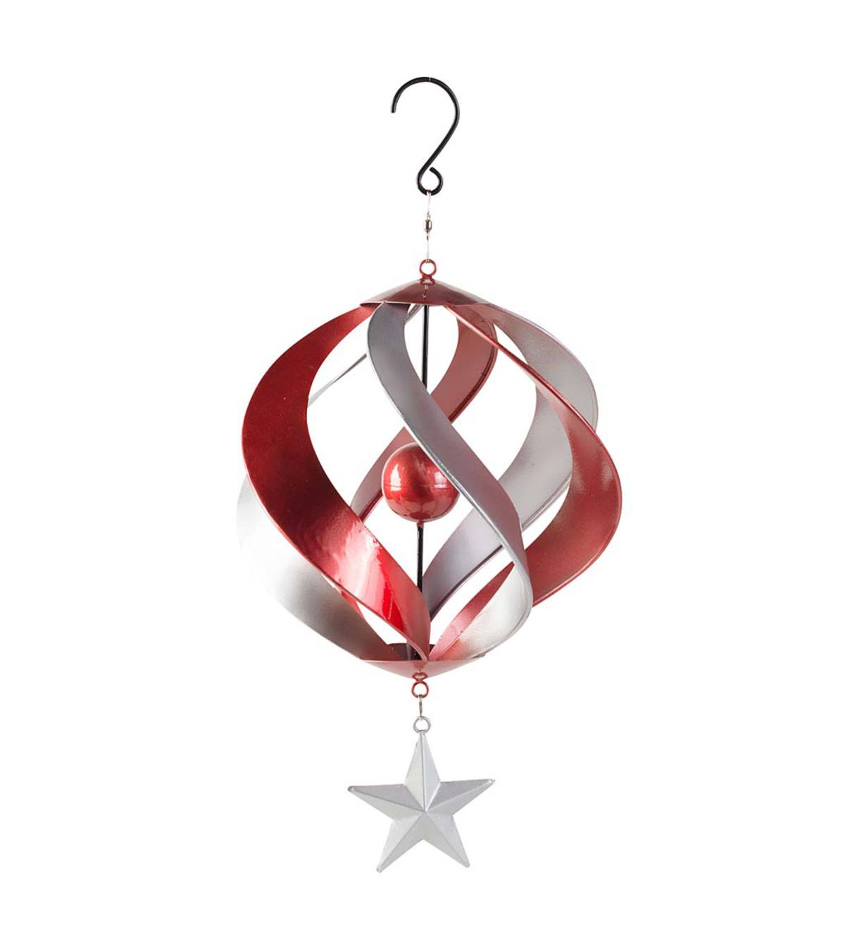 Hanging Twirler Spinner - Red/Silver
